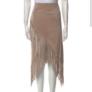 Intermix Leather MIDI Skirt